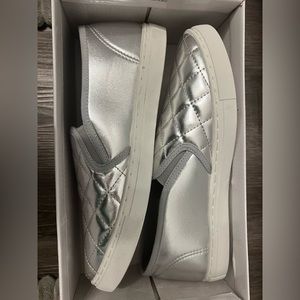 Silver Slip On Shoes- Anna Brand- Women’s Size 8.5